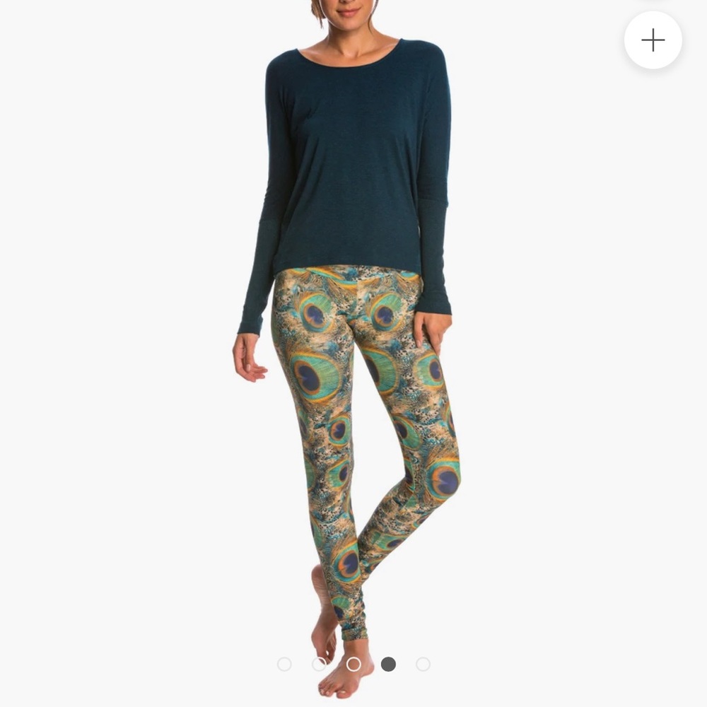 Long yoga leggings peacock Onzie M/L